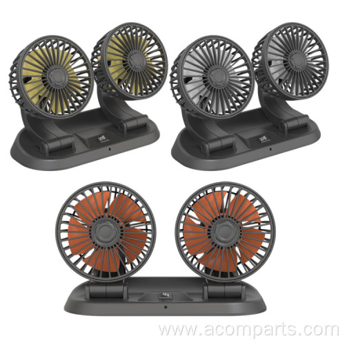 Double Head Rotary Fan Aircon Car Cooling Fan